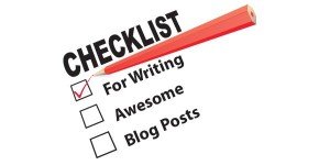 Checklist for blog