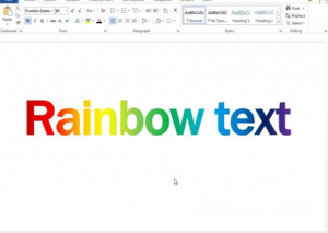 Rainbow text