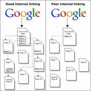 Compare of two internal linking schemes