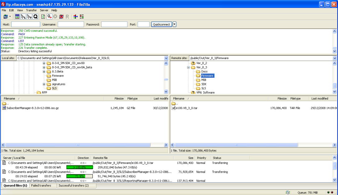 filezilla ftp server fxp