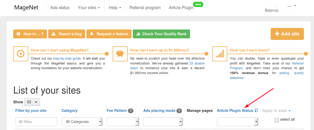 Article Plugin Status