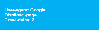 Crawl-delay example in robots.txt file