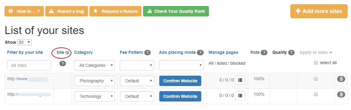 Check your website IP
