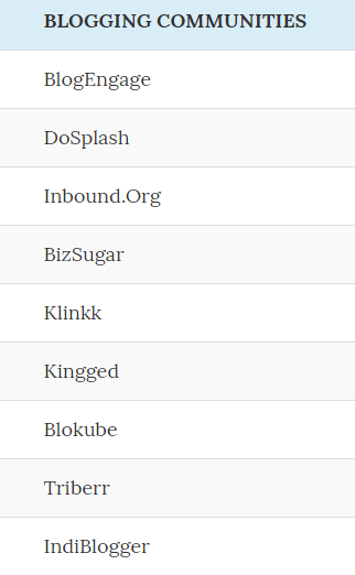 Blog Communities